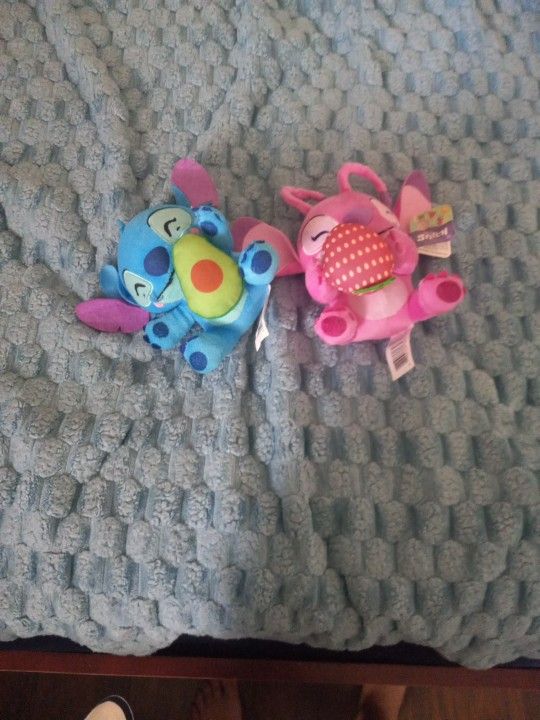 Stitch And Angel Plushies