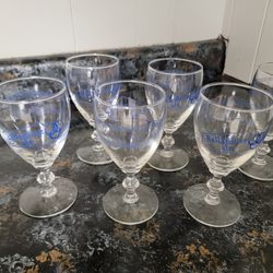 Ballantine Beer Glass Goblet / Vtg Barware Advertising / Man Cave Home Bar Decor