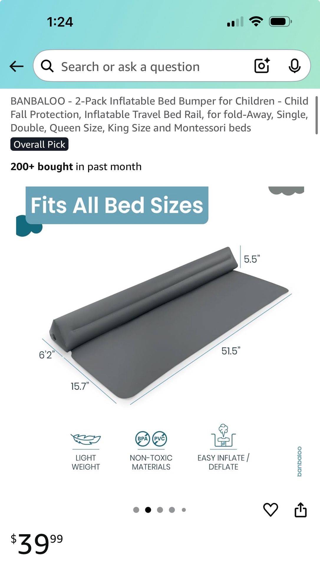 Bed bumpers for toddlers/kids