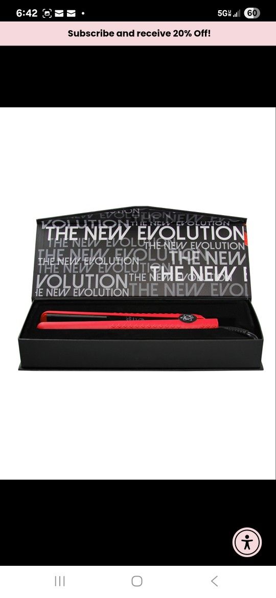 Christmas Red 1.25" Evalecteic Hair Straightner 