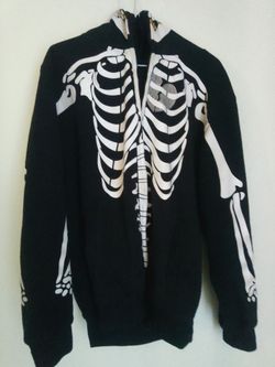 Skeleton Costume Hoody Mens or Women size L $10