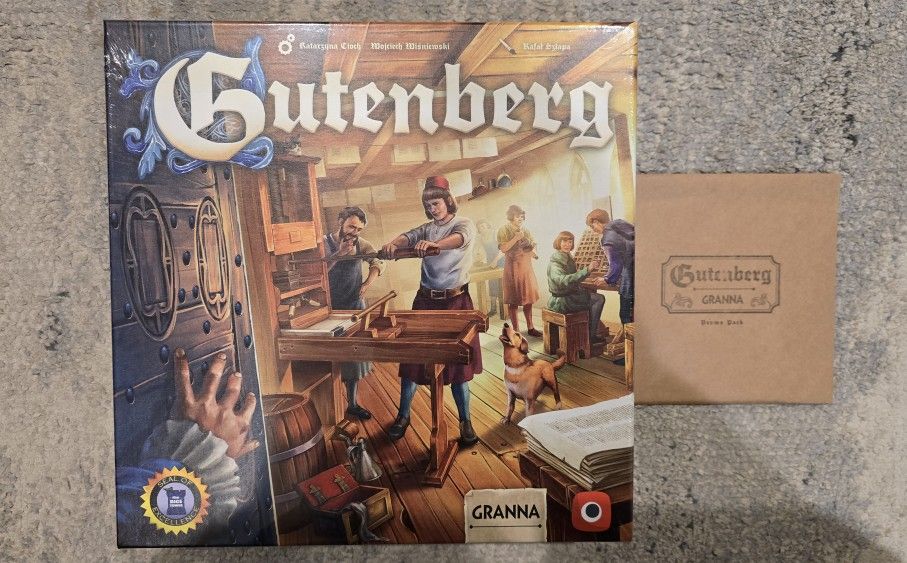 Gutenberg Board Game With Bonus Promo Characters Pack
