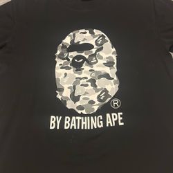 Black/grey/white Camo Ape Bape Tee
