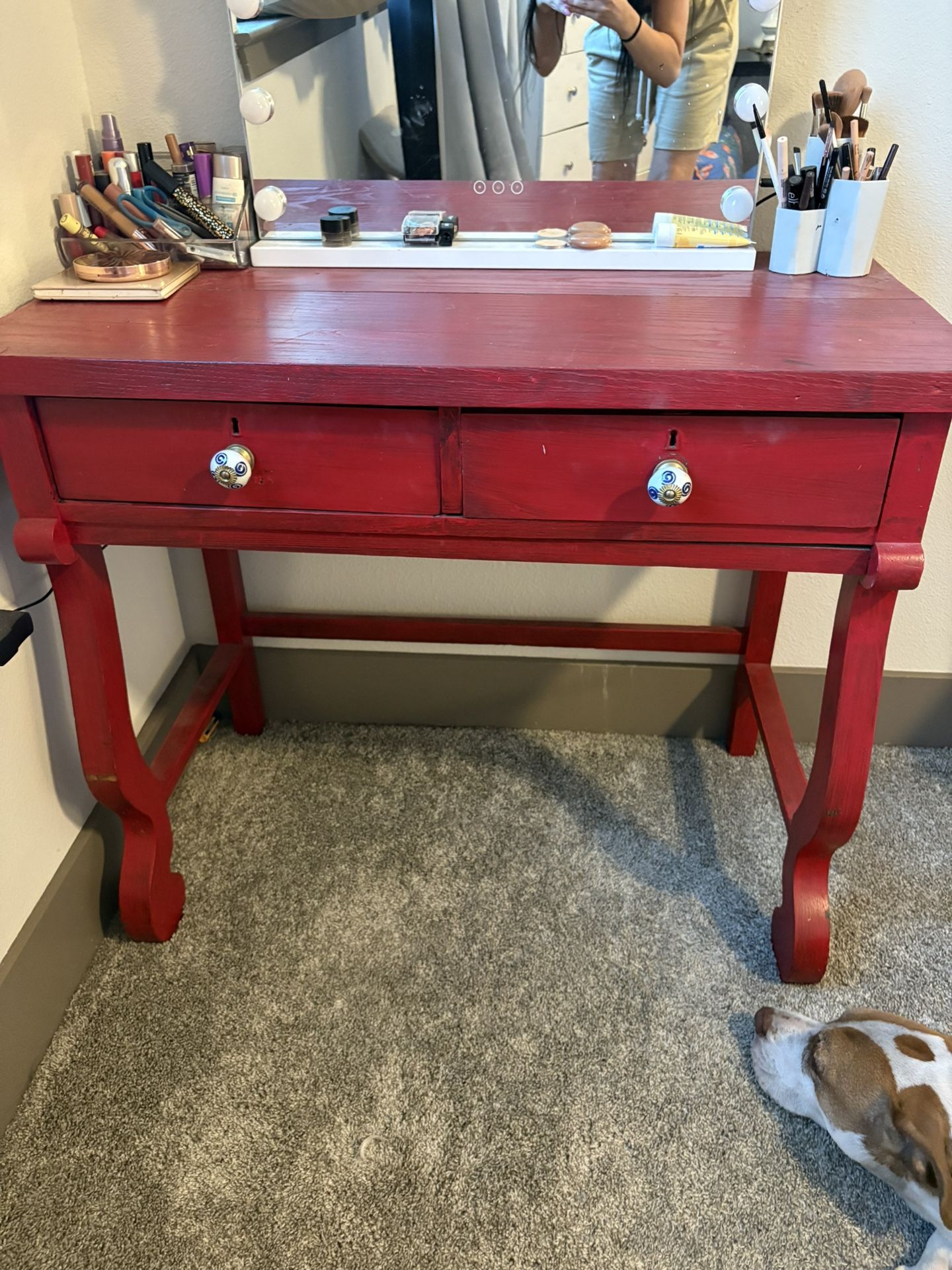 Red Dresser Table
