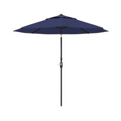 Garden Party 9' Spectrum Indigo Auto Tilt Umbrella with Stand And base