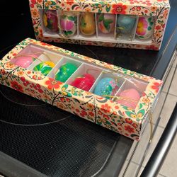 Miniature tree ornaments.