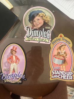 Vintage Shirley Temple Embroidered Patch Collection - Dimples & Stand Up and Cheer