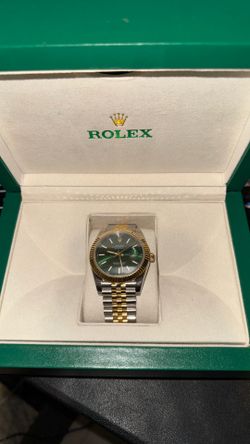 Two Tone Oystal Perpetual Watch Comes With Box And Papers