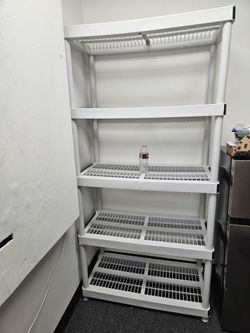 Large plastic 5 shelf storage furniture