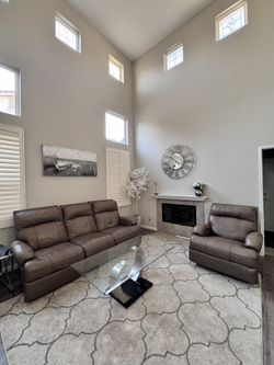Brown Leather Sofa