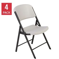 Lifetime Folding Chairs, White or Beige