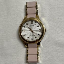 Citizen Eco-Drive Women’s Watch - Pink & Gold Tone - J830-S119201