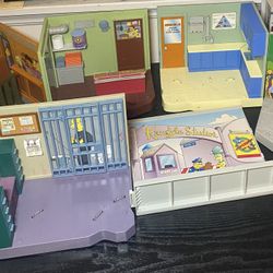The Simpsons Playmates World of Springfield Interactive Environments Bundle- Price for all