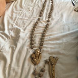 vintage Italian wall rosary 