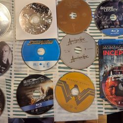 9 Movie Film Bluray DVD HD Collection Superhero Action Batman Superman Bourne Wonder