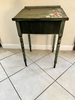 Hand Painted Desk For Sale With Storage