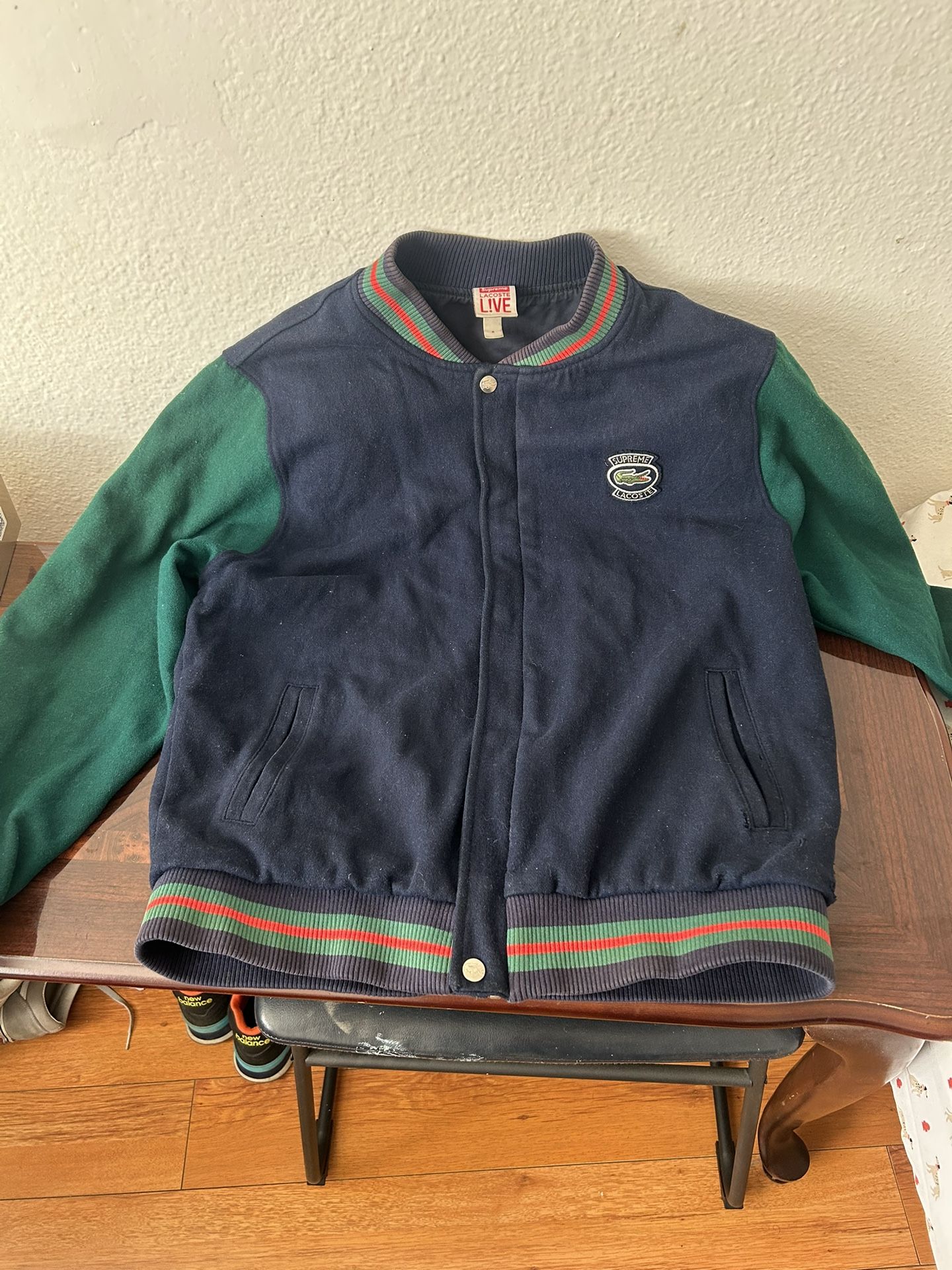 Supreme X Lacoste Varsity Jacket