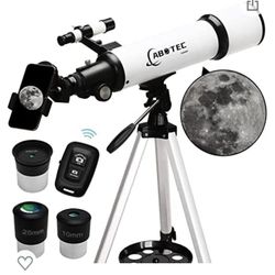 ABOTEC Telescope, for Adults Astronomy & Kids & Beginners, Portable 500mm Refracting Telescope 