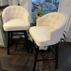 Stools,2.  Brand New Linen Offwhite