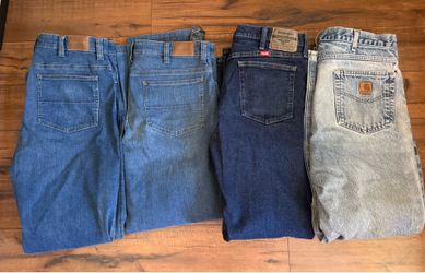 Men’s Jeans 36”X32” Lot Of 4 Carhartt , Kirkland , Wrangler