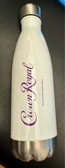 NEW Promo H2GO Crown Royal Embossed Insulated Steel Water Break Bottle 17 oz