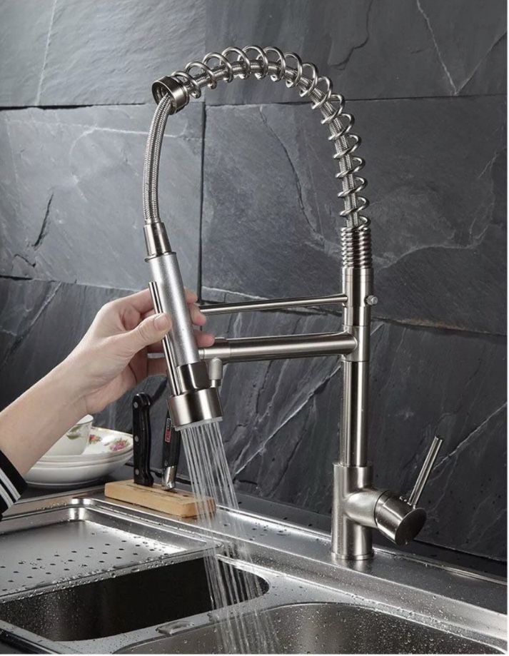 🚨 Kitchen Sink Faucet  Solid Brass 🔥 Color Stainless Steel 📦Brand New 🤩