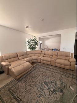 Leather Reclining sectional