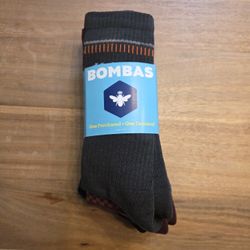 Bombas Men’s Crew Socks 4 Pack Size Large (10–13) Patterned Midweight Cotton