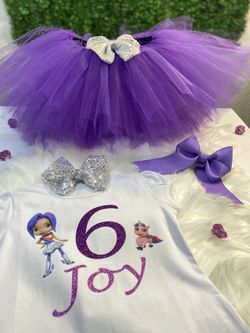 Tutus, personalized t-shirts, onesies, and bows