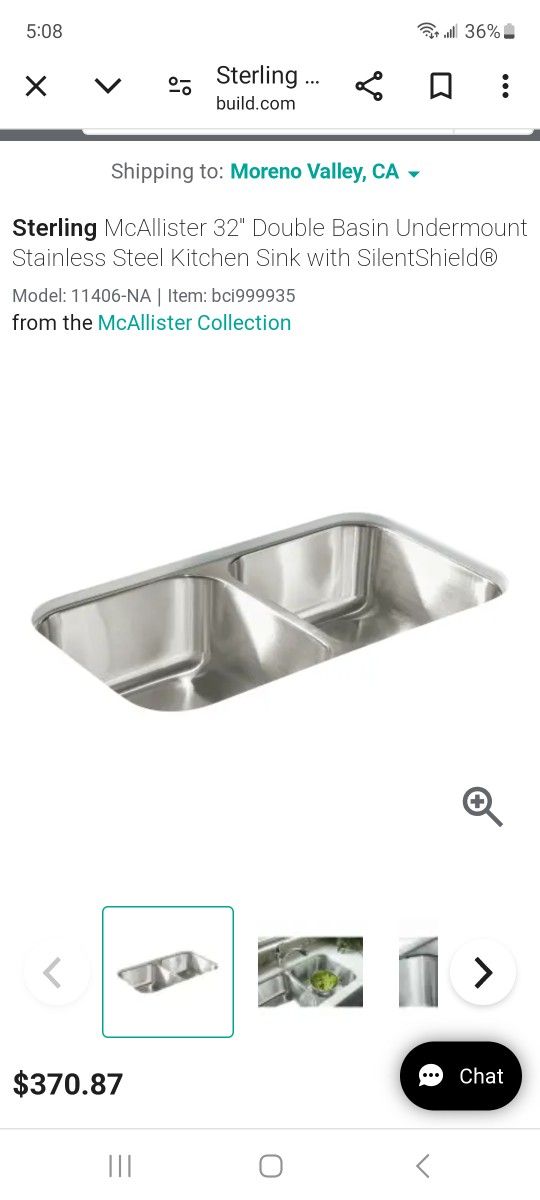 Sterling Double Basin Stainless Steel Sink