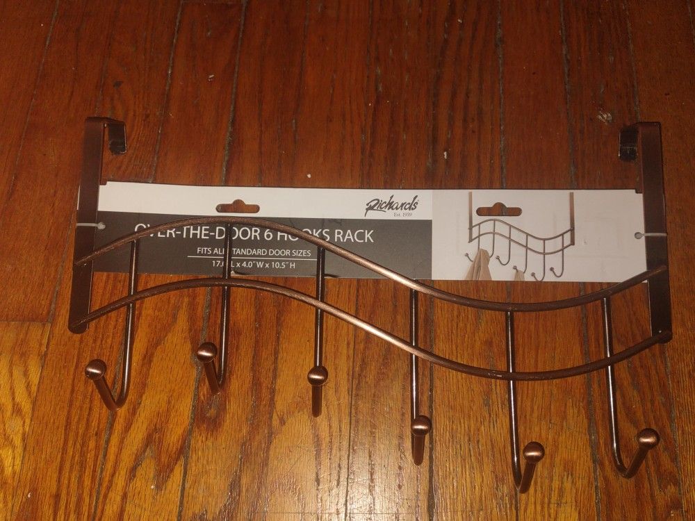 Over The Door 6 Hooks Rack