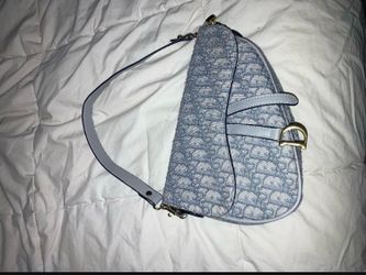blue saddle bag