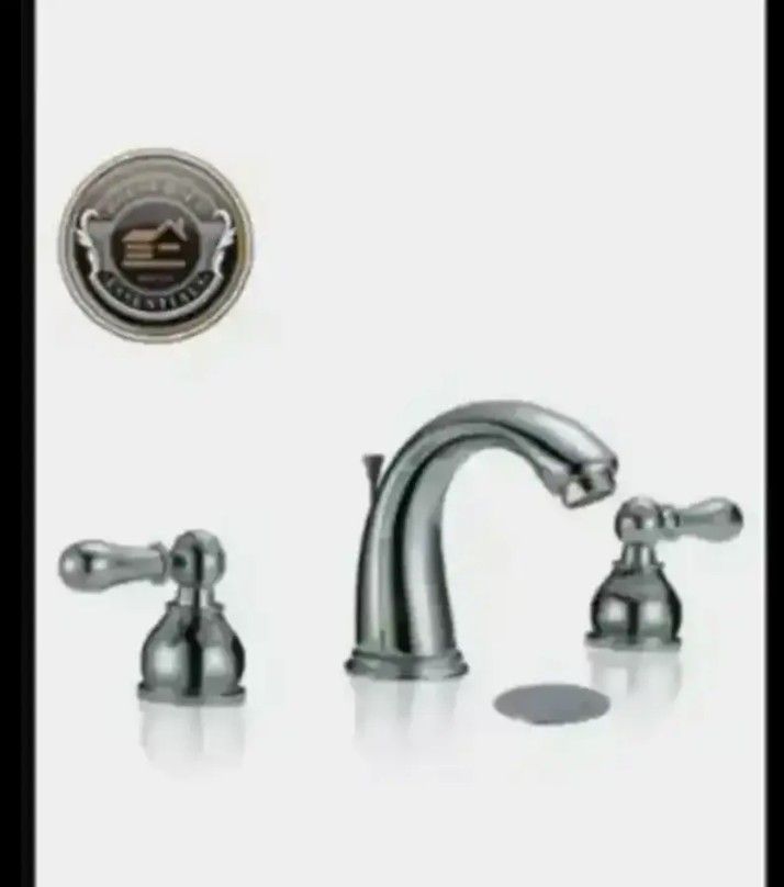 8" Chrome Widespread Bathroom Faucet with Drain..... CHECK OUT MY PAGE FOR MORE ITEMS