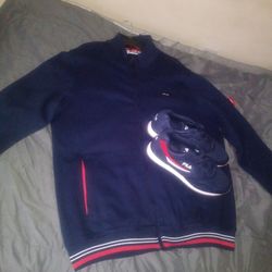 New! Fila Fleece XL Jacket W/ Matching Shoes Size 12