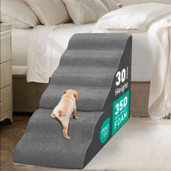 Maloroy Dog Stairs for High Beds 30" High 6-Step Pet Stairs for Small Medium Dogs & Cats