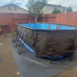 18' x 9' above ground pool.