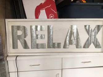 Metal wood wall hanging