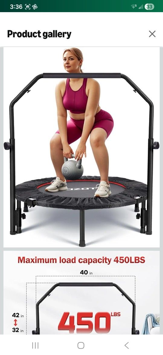 Fitness Trampoline New In Box Pick Up In Pomona $45