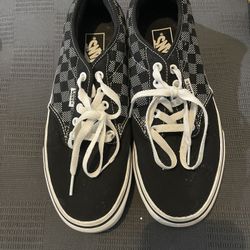 Black Checkers Vans (Mens)