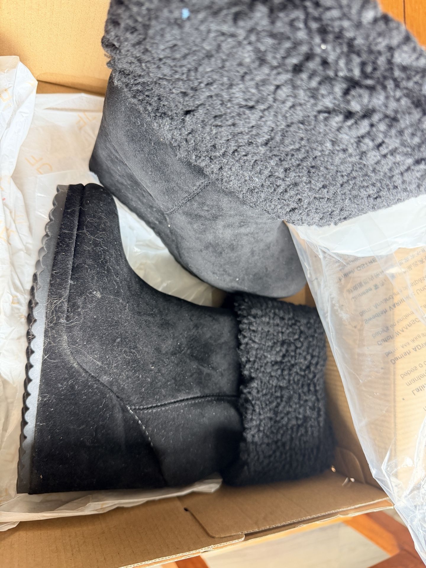 Brand New Black Wedged Boots