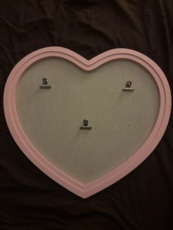 Pink Heart-shaped Pinboard