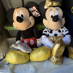 MICKEY and MINNIE MOUSE (NEW and RARE) 10” Doll SET