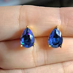 Kate Spade NY Blue Teardrop Crystal Earrings
