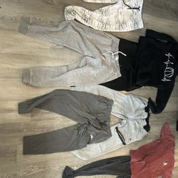 Men’s Size Medium Fall Starter Set Five Jogging Pants, One Hoodie, One Pair Of Pajamas