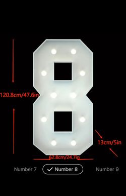 4FT Marquee Light Up Numbers for Birthday Party Decorations and Festival Background Arch Decoration