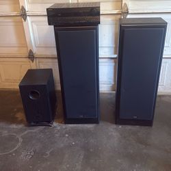 Onkyo receiver and KLH audio system pair