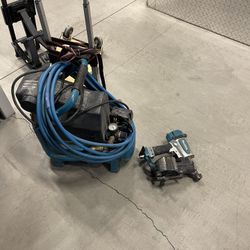 Makita  Compressor and Roofing Nail Gun.  