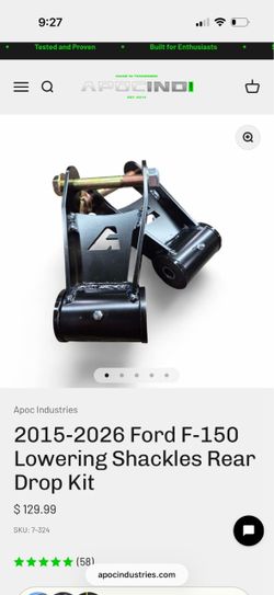 2015-2026 F150 drop shackles