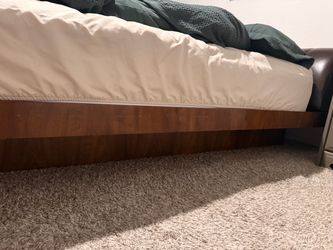 Solid 2 piece wood bed frame