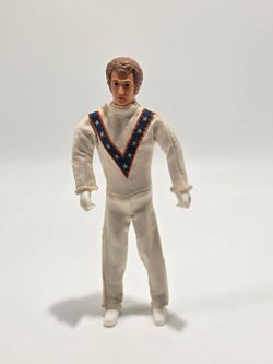 Vintage Original Evel Knievel 7 In Evil Action Figure Stunt Cycle Doll 70s Bendy
